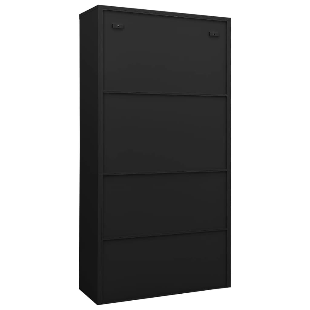 Büroschrank Weiß 90x40x180 cm Stahl