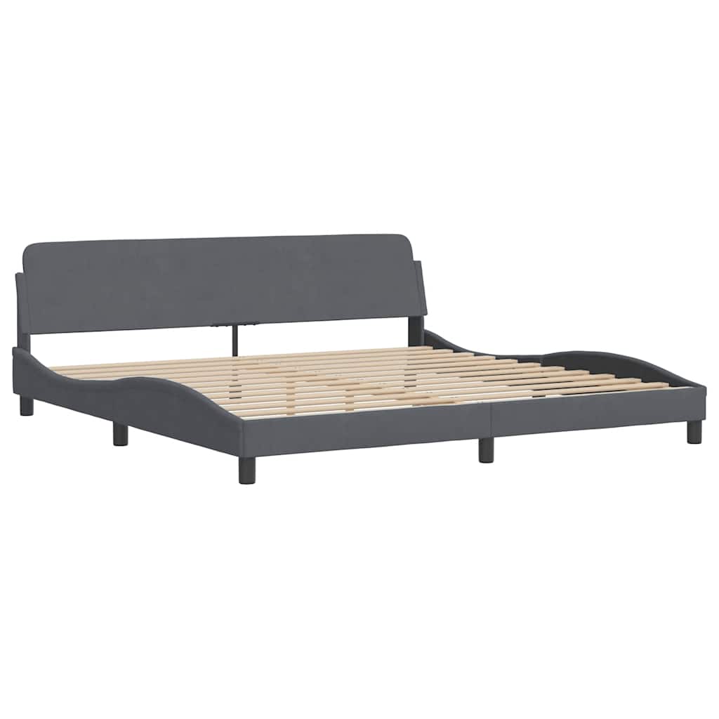 Bettgestell "Dover" Hellgrau 80x200 cm Samt