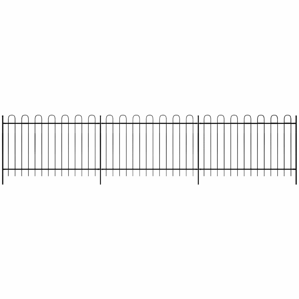 Zaun 600 x 150 cm Pulverbeschichteter Stahl