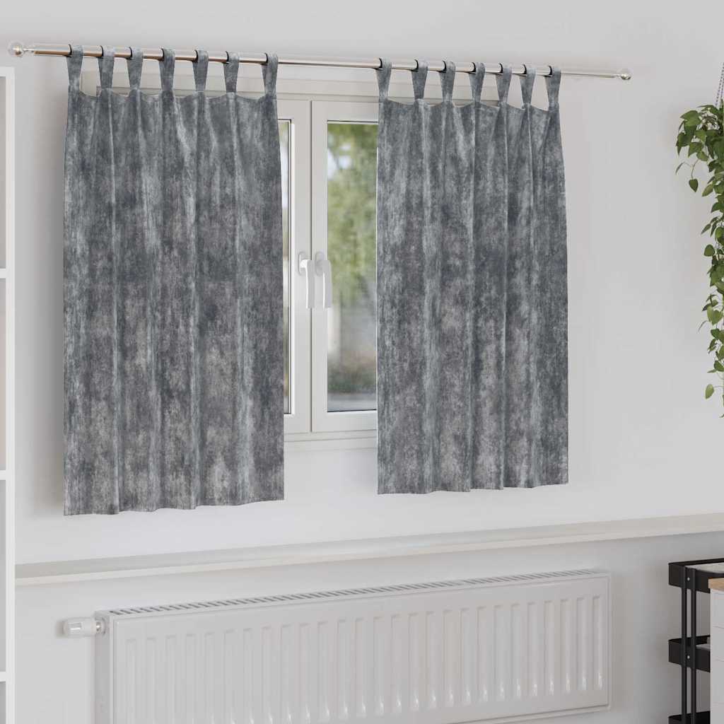 Samtvorhänge mit Vorhängen 2 pcs Weinrot 140 x 140 cm Samt