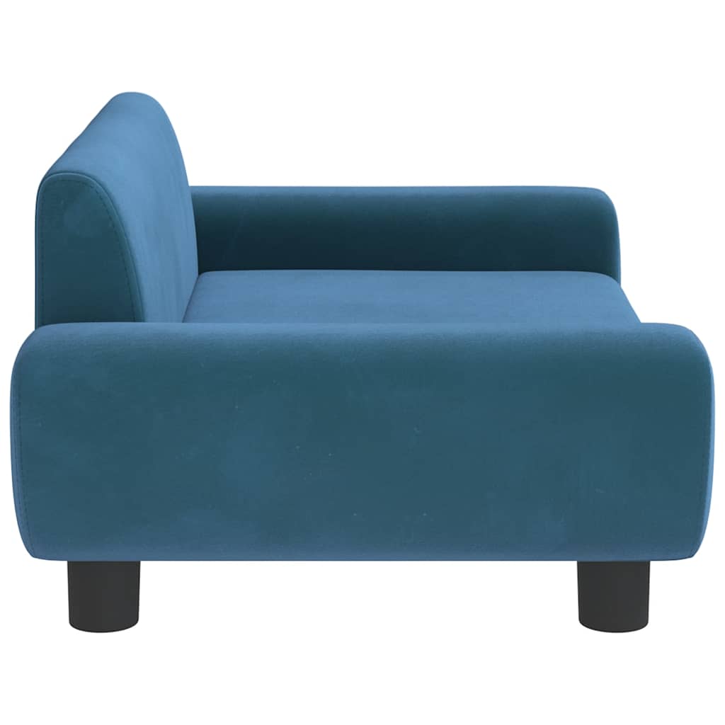 Hundebett Blau 100x54x33 cm Samt