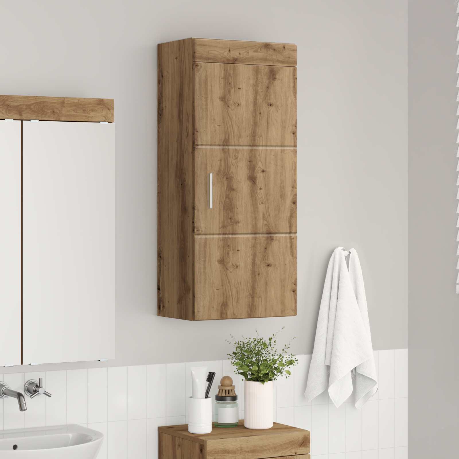 Badezimmermöbel-Set TULUM 2 pcs Weiß 60 x 34 x 63 cm