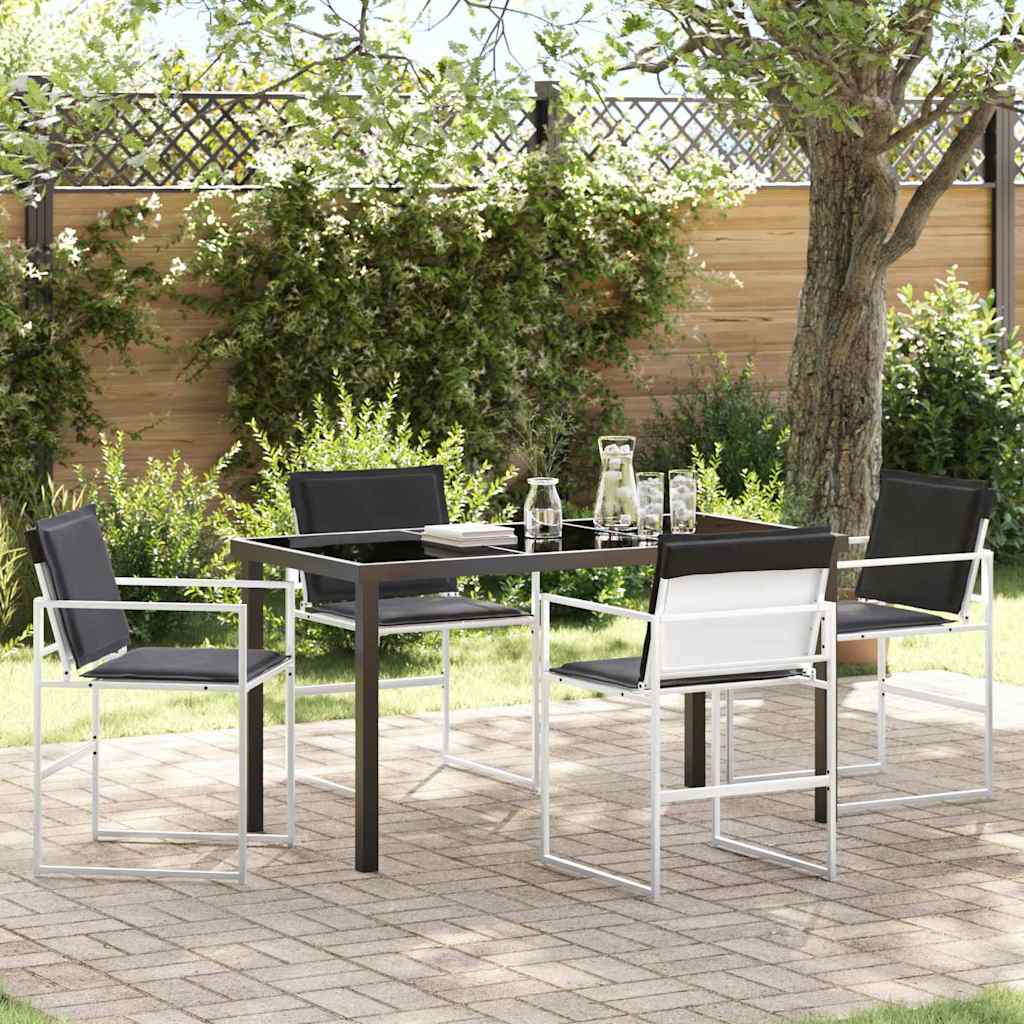 Garten Essgruppe 5 pcs Schwarz 140 x 70 x 73 cm