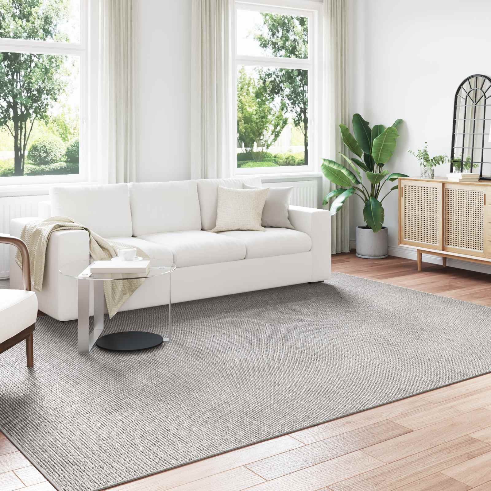 Bereichsteppiche Rechtwinklig LUGO Creme 150 x 80 cm Polyester