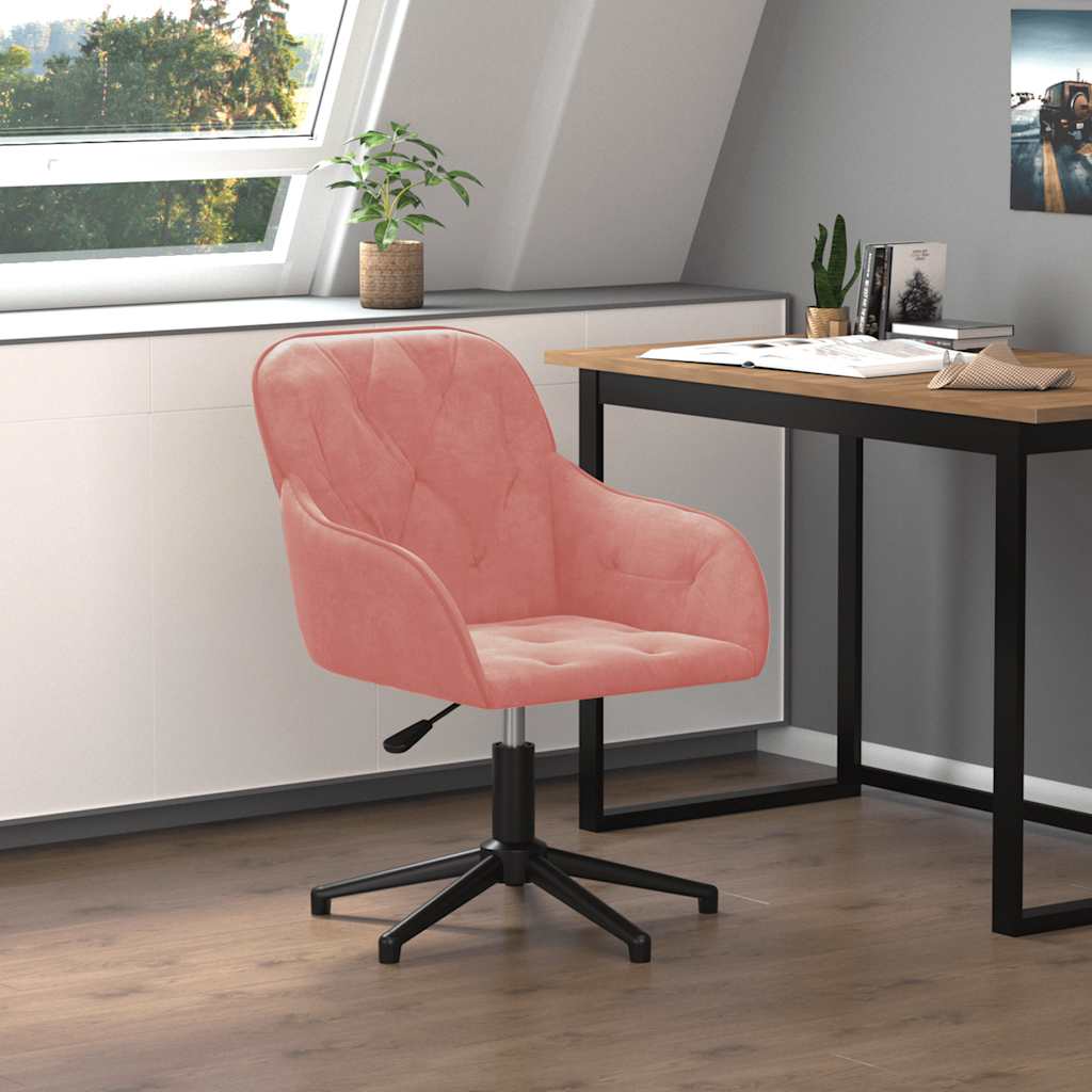 Bürostuhl Drehbar Blau Samt