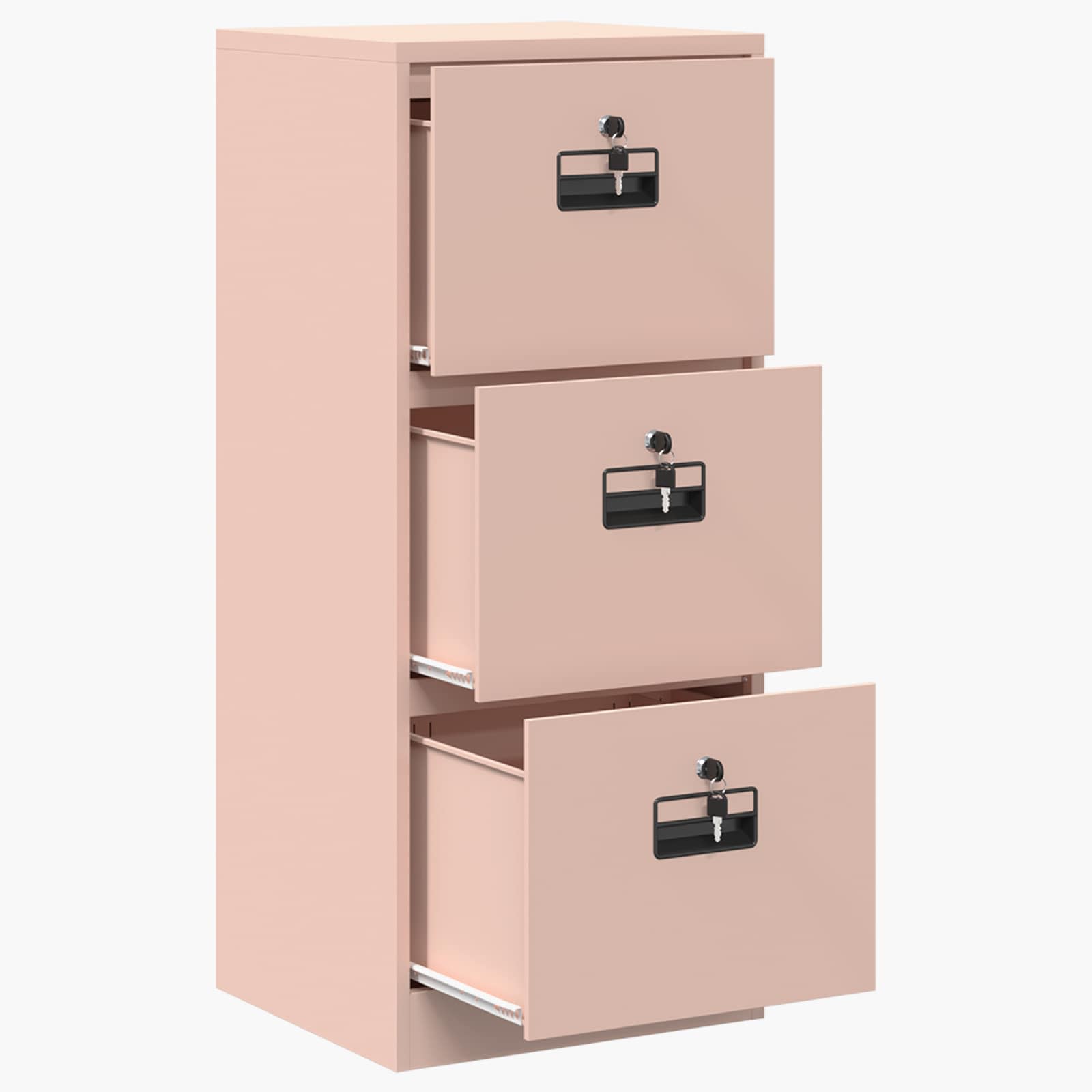 Aktenschrank 2 pcs Schwarz 44 x 50 x 139 cm Kaltgewalzter Stahl