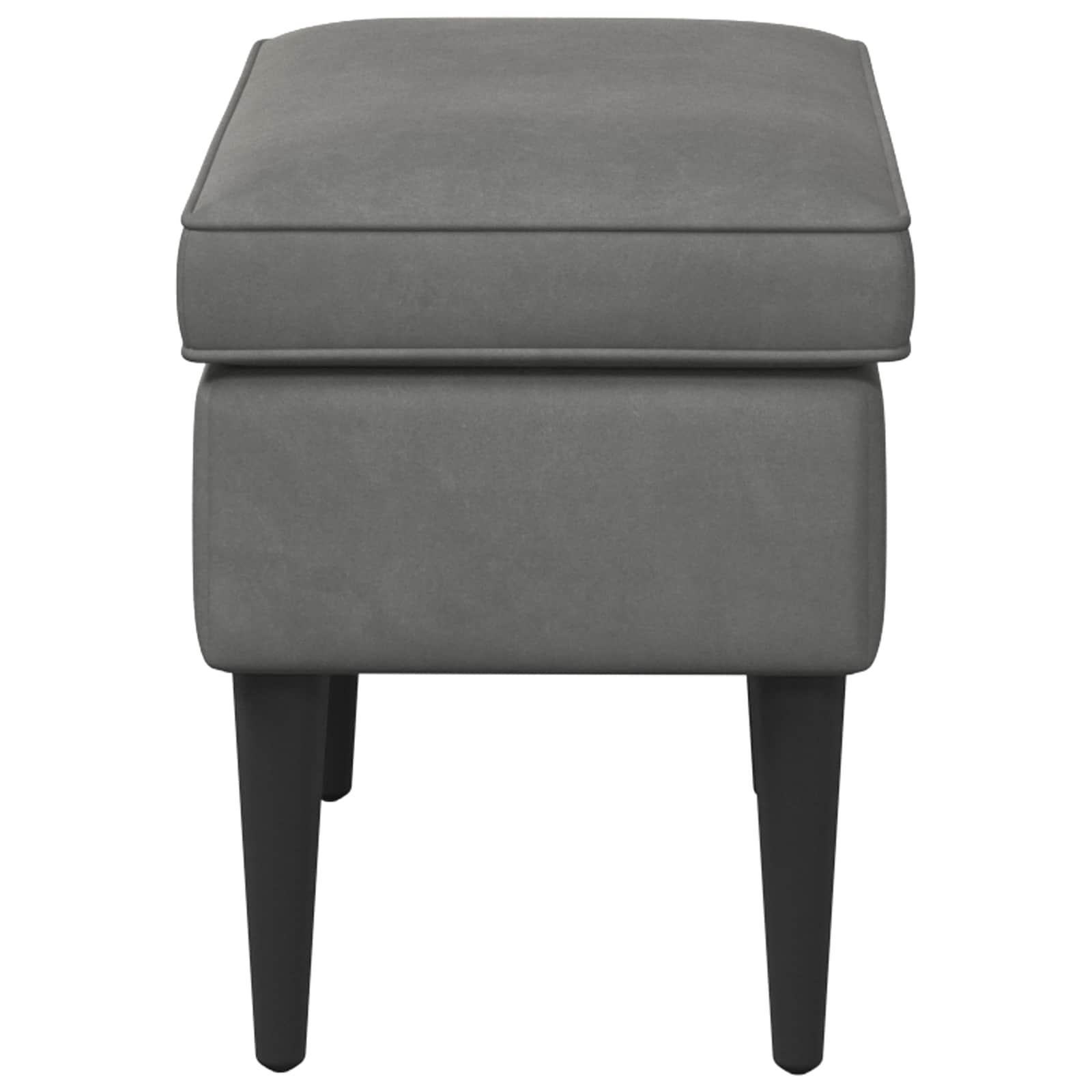 Hocker Hellgrau 55 x 35 x 41 cm Samt