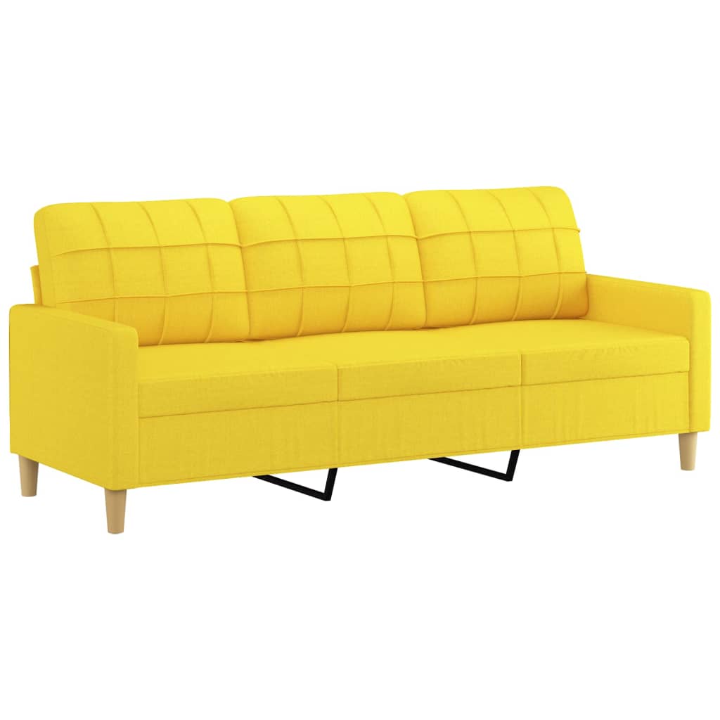 2-Sitzer-Sofa mit Zierkissen Braun 120 cm Stoff
