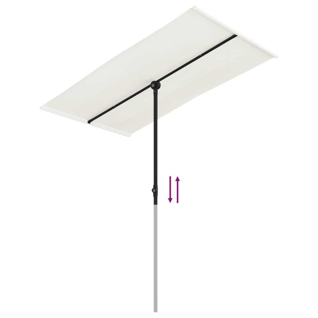 Sonnenschirm mit Aluminium-Mast 180x110 cm Bordeauxrot