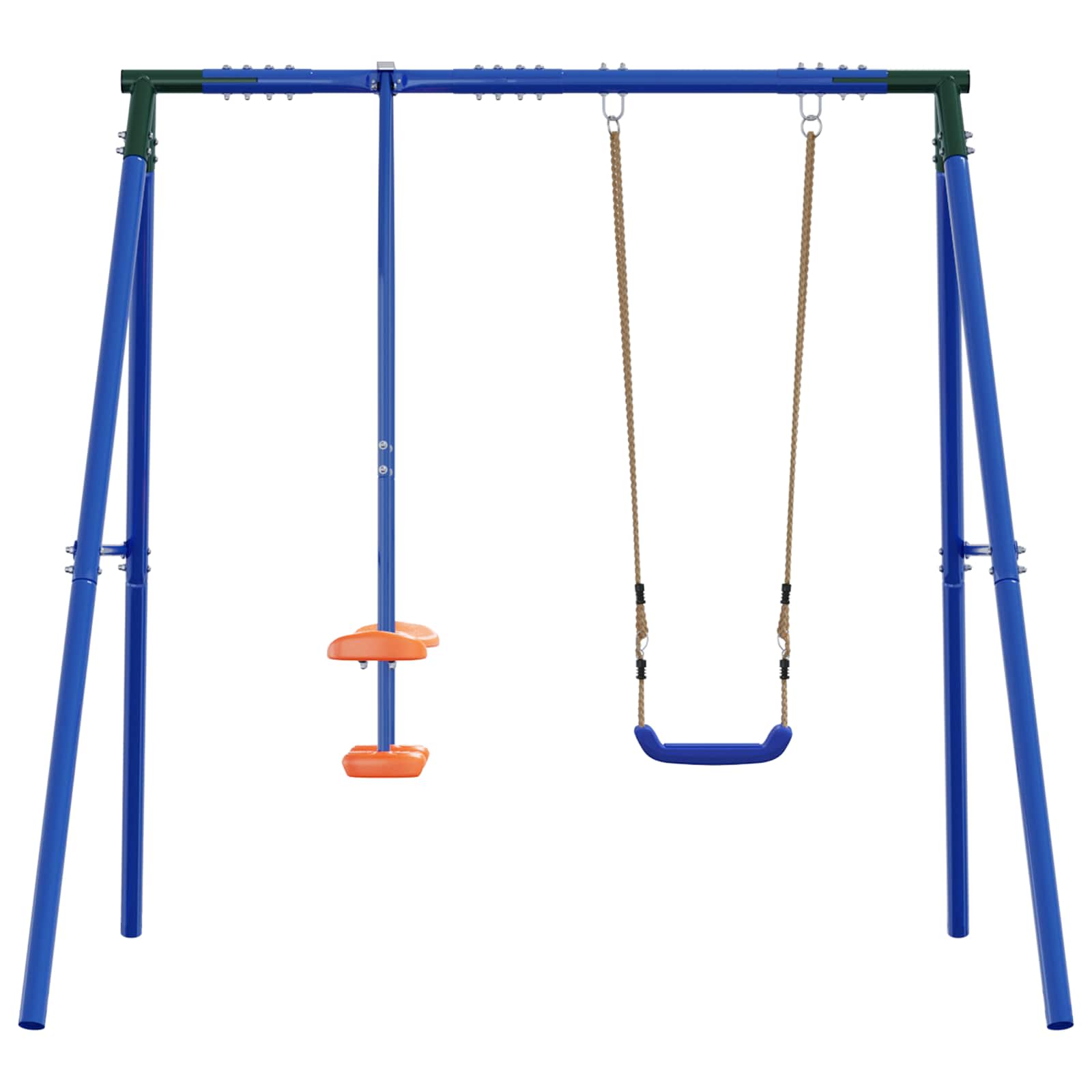 Outdoor Schaukelrahmen mit Gleiter für bis zu 3 Kinder