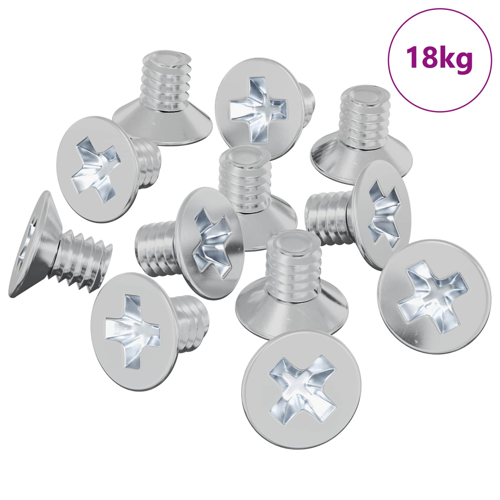 Senkkopfschrauben 2 pcs Silber M4 x 6 mm Stahl