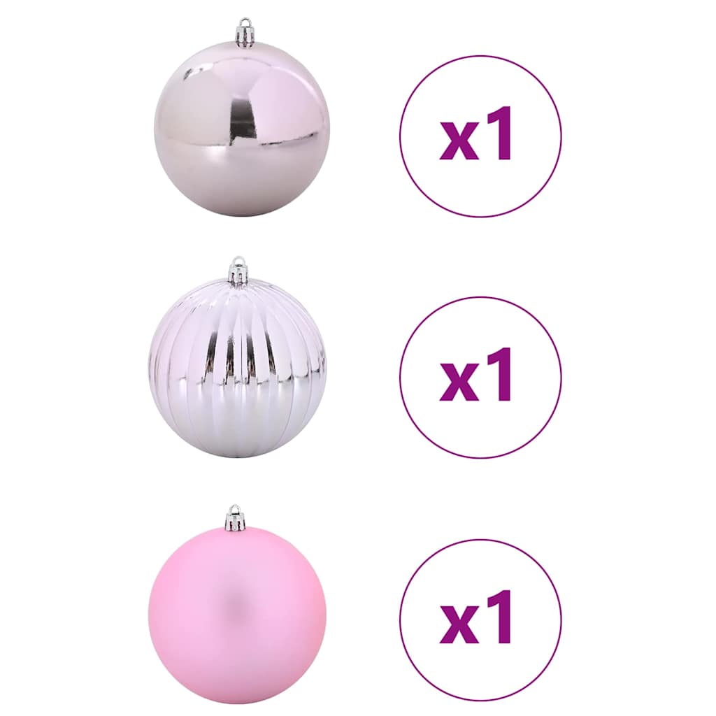 Weihnachtsbaumkugel Set XL 9 pcs Rot Kunststoff