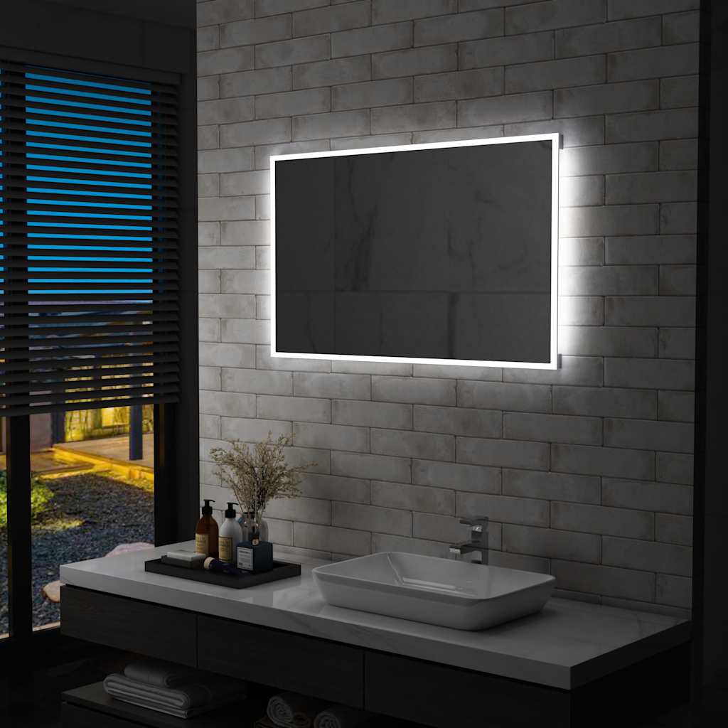 Badezimmer-Wandspiegel mit LEDs 60x50 cm
