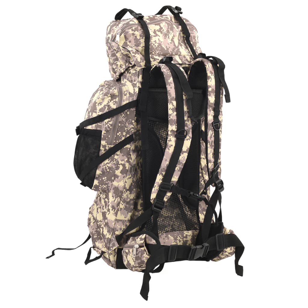 Wanderrucksack Schwarz 60 L Oxford-Gewebe