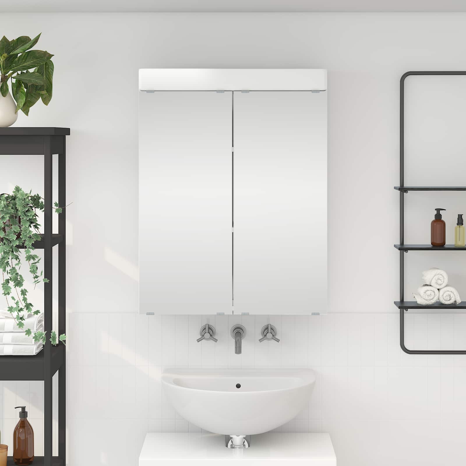 Badezimmermöbel-Set TULUM 2 pcs Weiß 60 x 34 x 63 cm