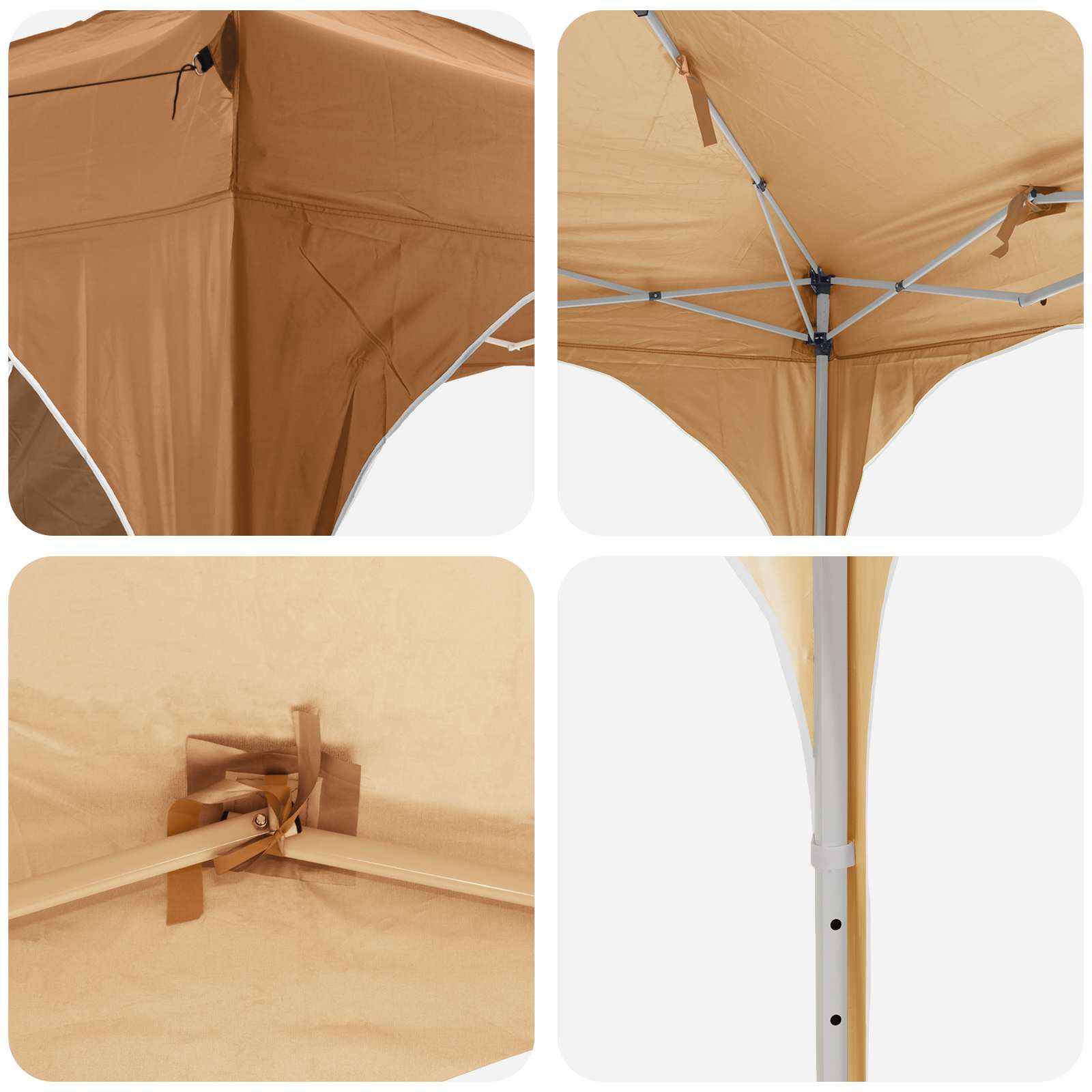Pop-up Partyzelt 575 x 288 x 245 cm Creme Oxford-Stoff