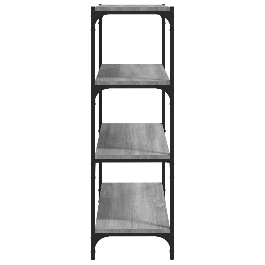 Bücherregal Schwarz 40x33x70,5 cm Holzwerkstoff und Stahl