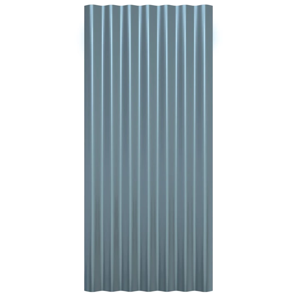 Dachpaneele 12 Stk. Verzinkter Stahl Grün 100x36 cm