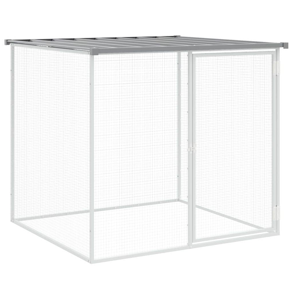 Hühnerkäfig mit Dach Anthrazit 103x98x90 cm Verzinkter Stahl