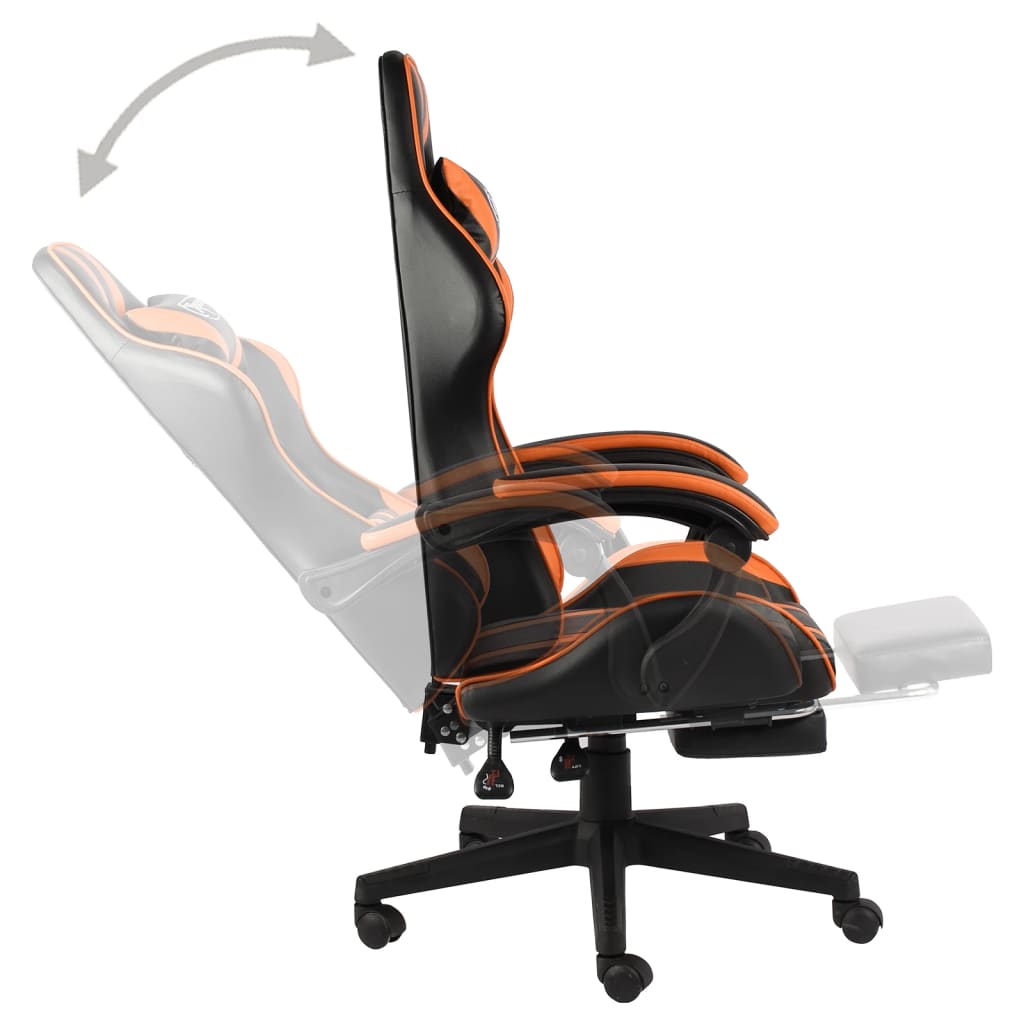 Gaming-Stuhl Schwarz und Blau Kunstleder