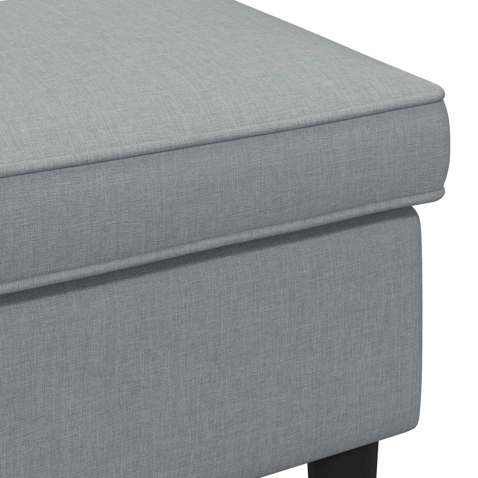 Hocker Hellgrau 55 x 35 x 41 cm Stoff