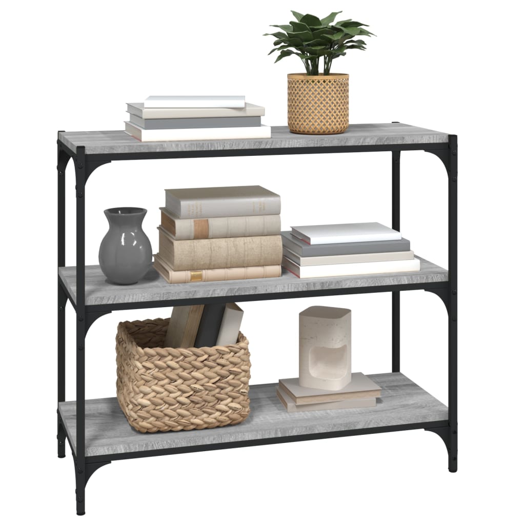Bücherregal Schwarz 40x33x70,5 cm Holzwerkstoff und Stahl
