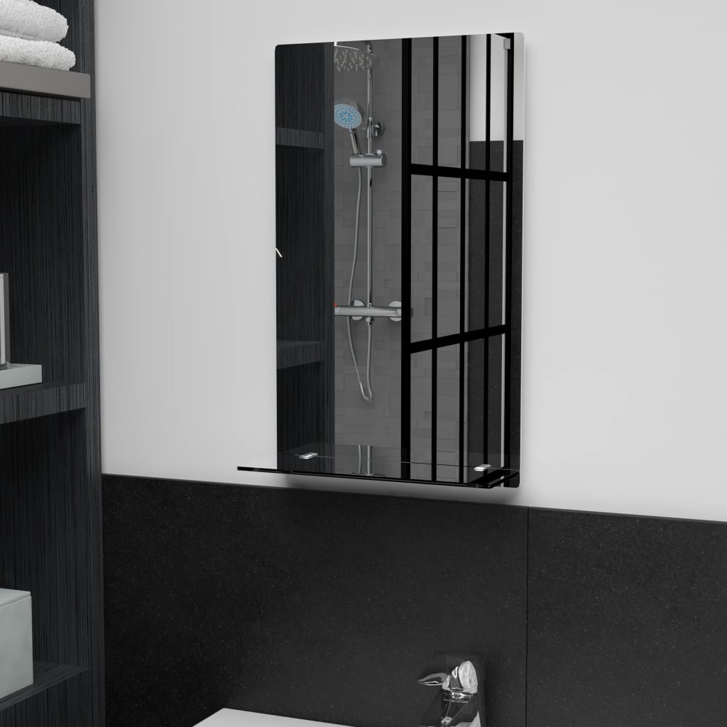 Wandspiegel mit Regal 20×40 cm Hartglas