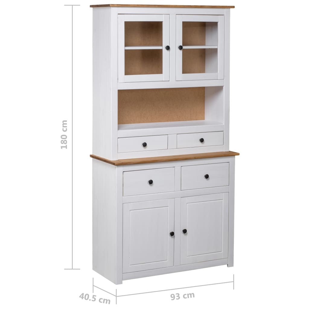Highboard 93x40,5x180 cm Kiefernholz Panama