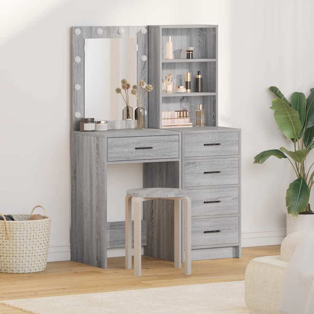 Schminktisch 2 pcs Weiß 50 x 41 x 135 cm Holzwerkstoff