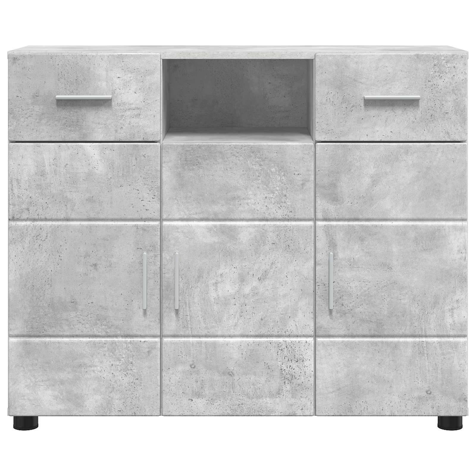 Highboard mit Regal FLORIN Weiß 60 x 35 x 182 cm Holzwerkstoff