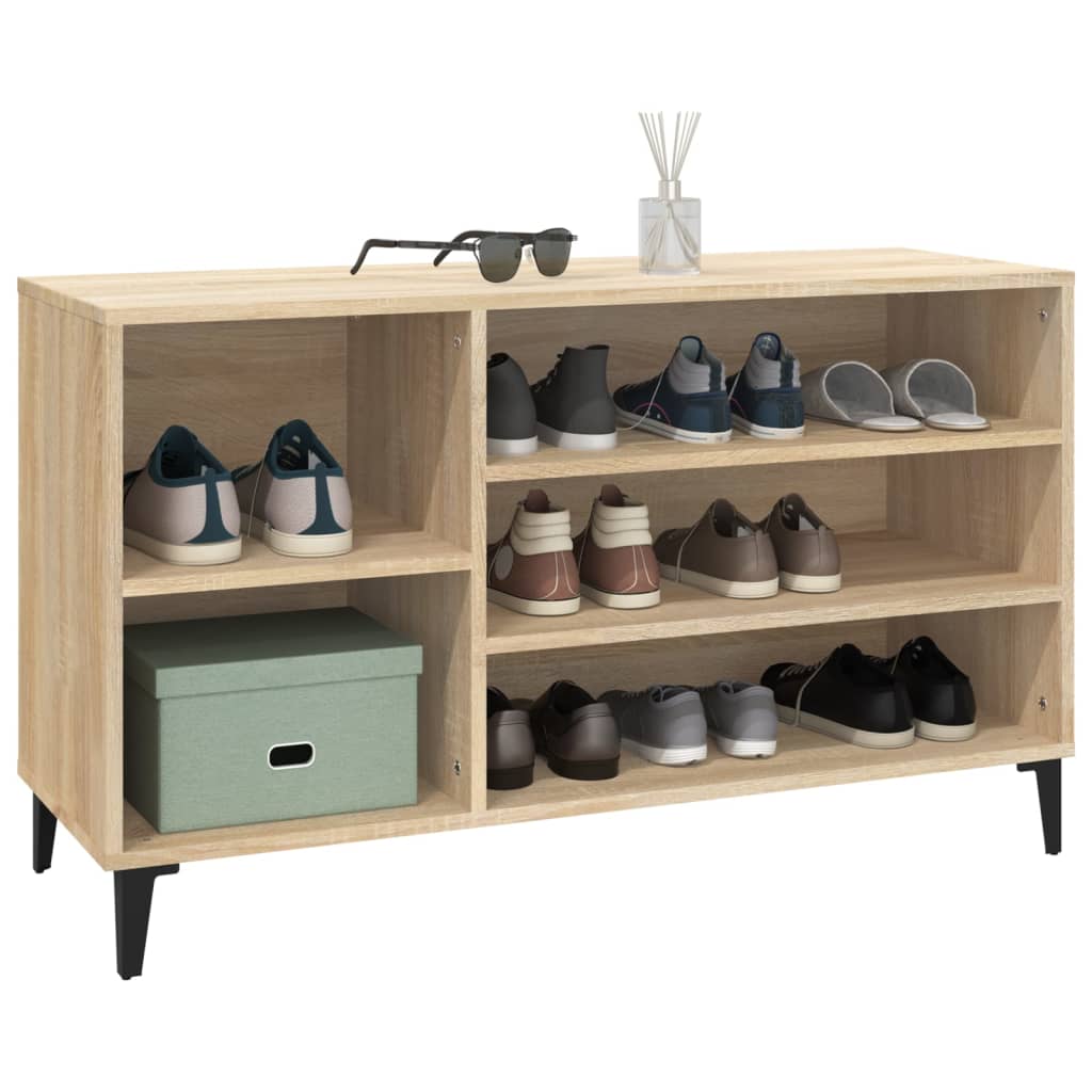 Schuhregal Weiß 102x36x60 cm Holzwerkstoff