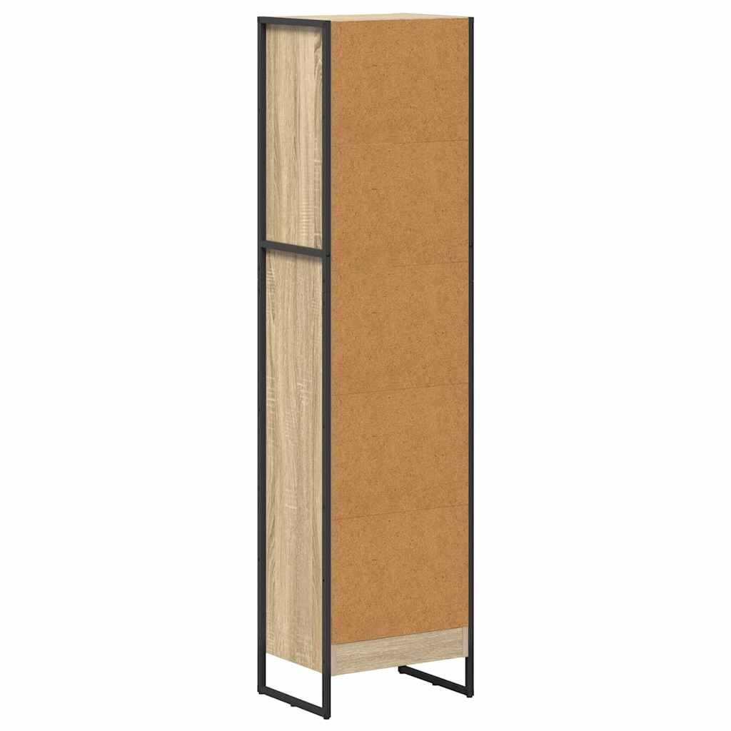 Bücherregal 2 pcs Schwarz Eichen-Optik 60 x 30 x 189,5 cm