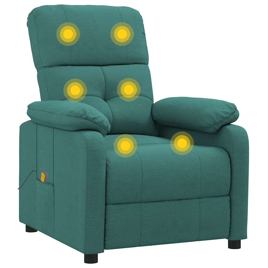 Massagesessel Hellgrau Stoff
