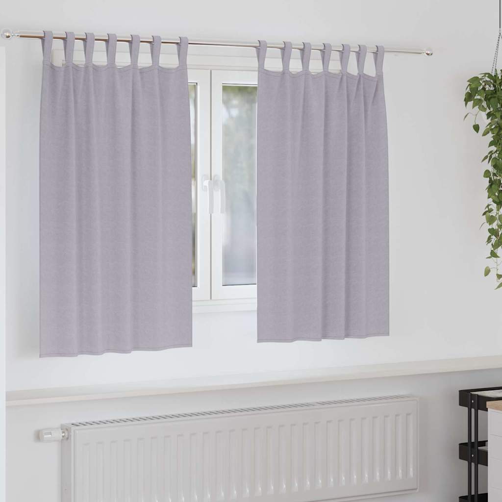 Verdunkelungs-Vorhänge mit Ringen 2 pcs Beige 140 x 140 cm