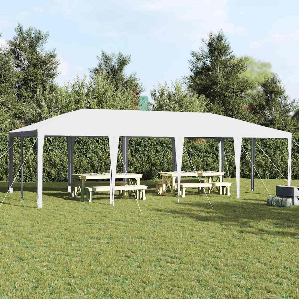 Party-Zelt Weiß 400 x 400 x 266 cm Polyethylen und Stahl