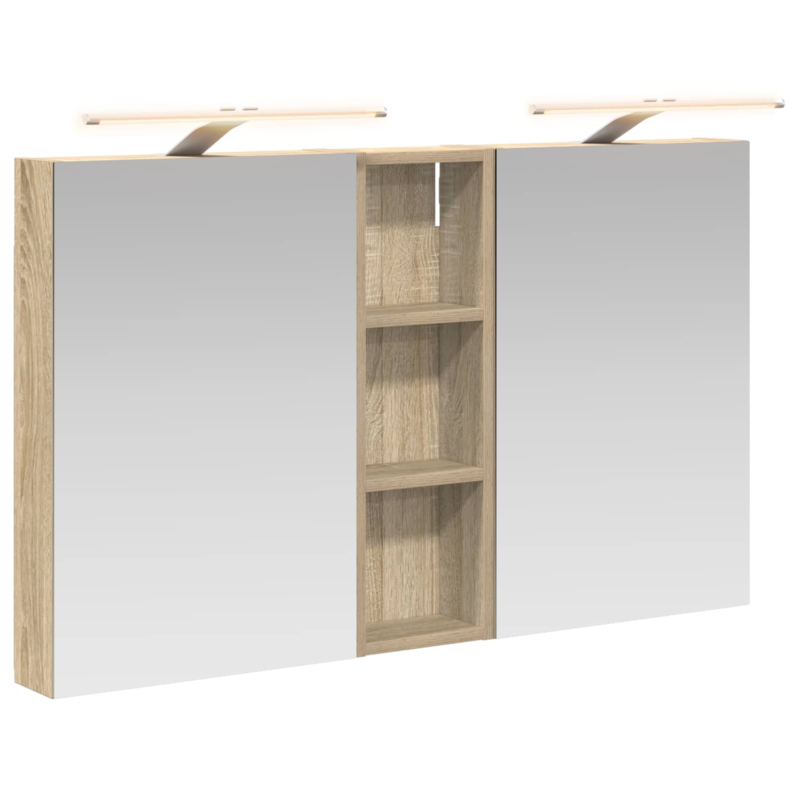 Badezimmerschrank-Set 3 pcs 80 x 10,5 x 50 cm Holzwerkstoff