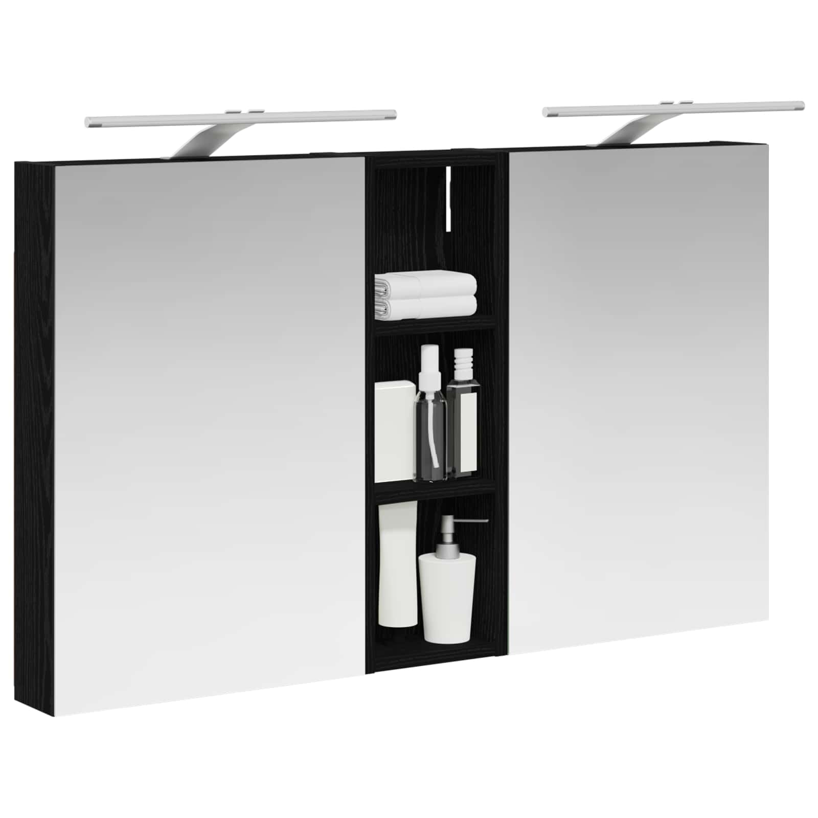 Badezimmerschrank-Set 3 pcs 80 x 10,5 x 50 cm Holzwerkstoff