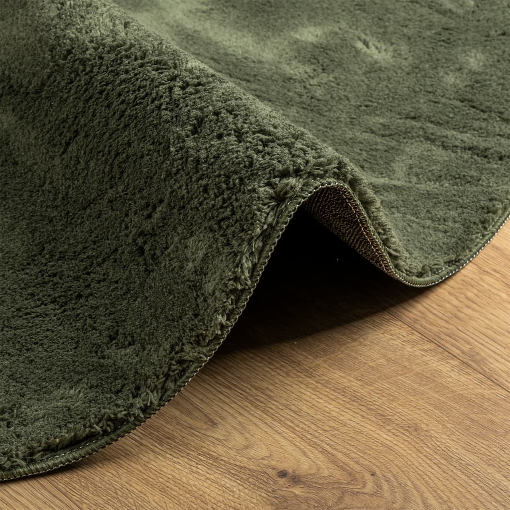 Teppich HUARTE Kurzflor Weich und Waschbar Anthrazit 60x110 cm