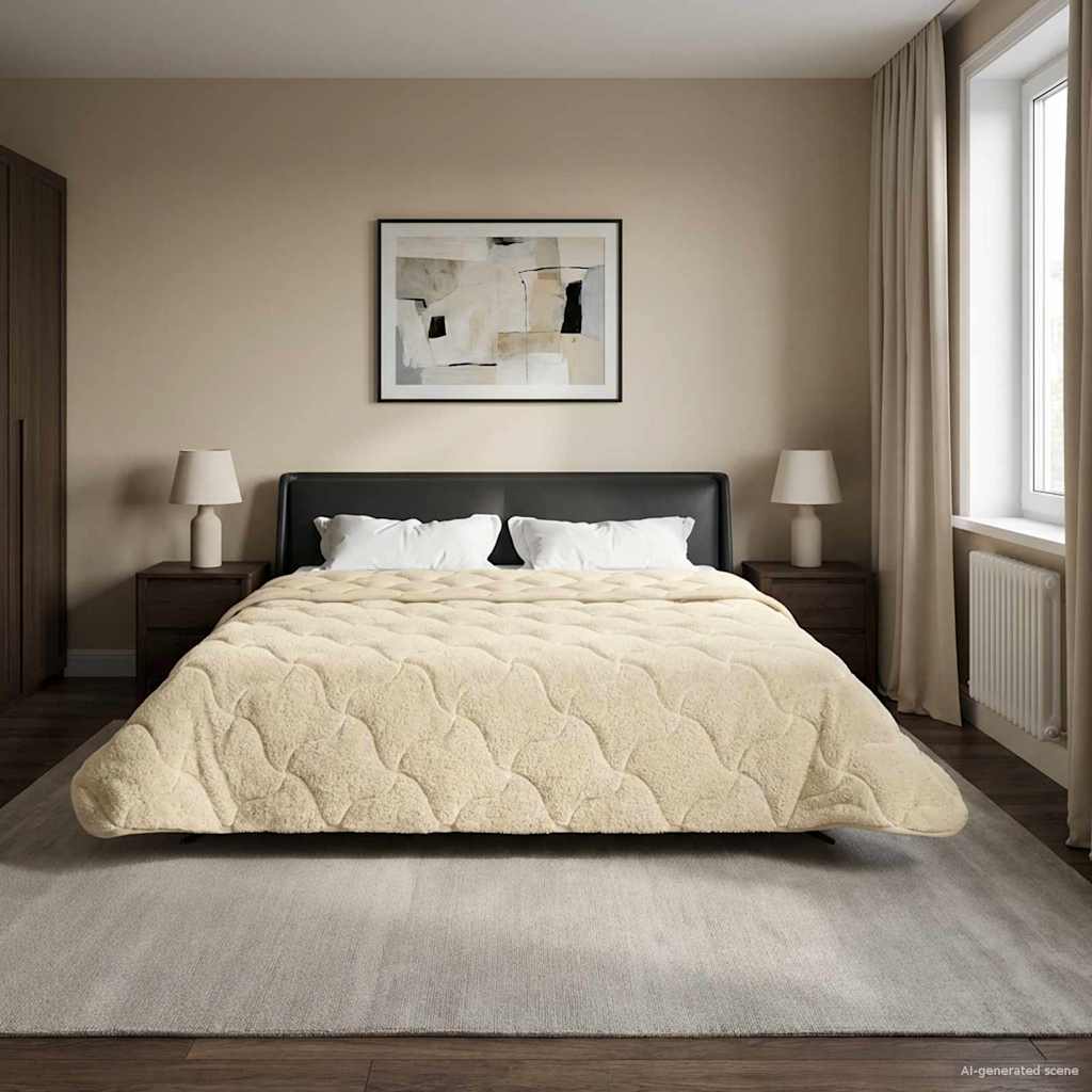 Winterbettdecke Gepolstert Anthrazit 135 x 200 cm