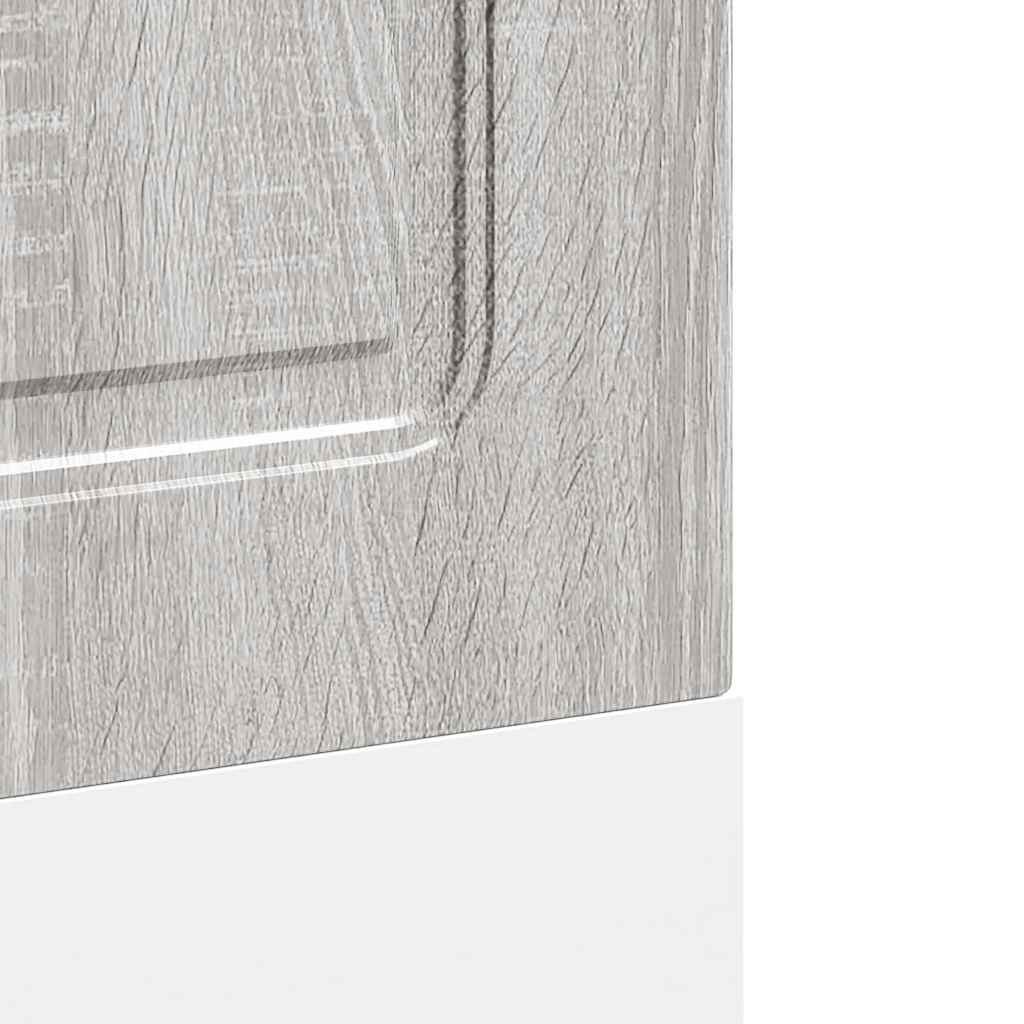 Herdumbauschränke 2 Stk. Kalmar Weiß Holzwerkstoff