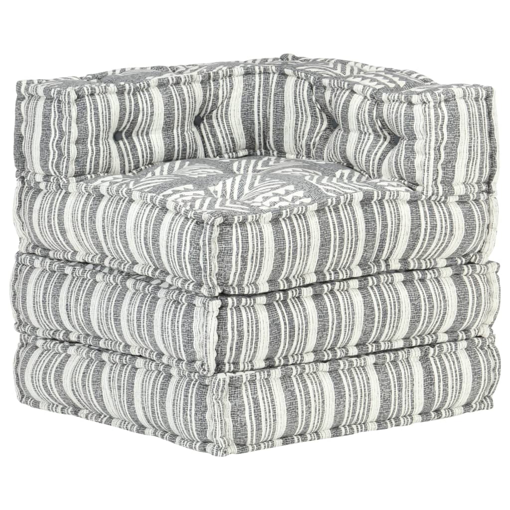 2-Sitzer Modularer Pouf Patchwork Stoff