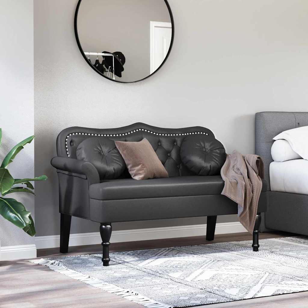 Chesterfield Bank Creme 120,5 x 65 x 75 cm Kunstleder