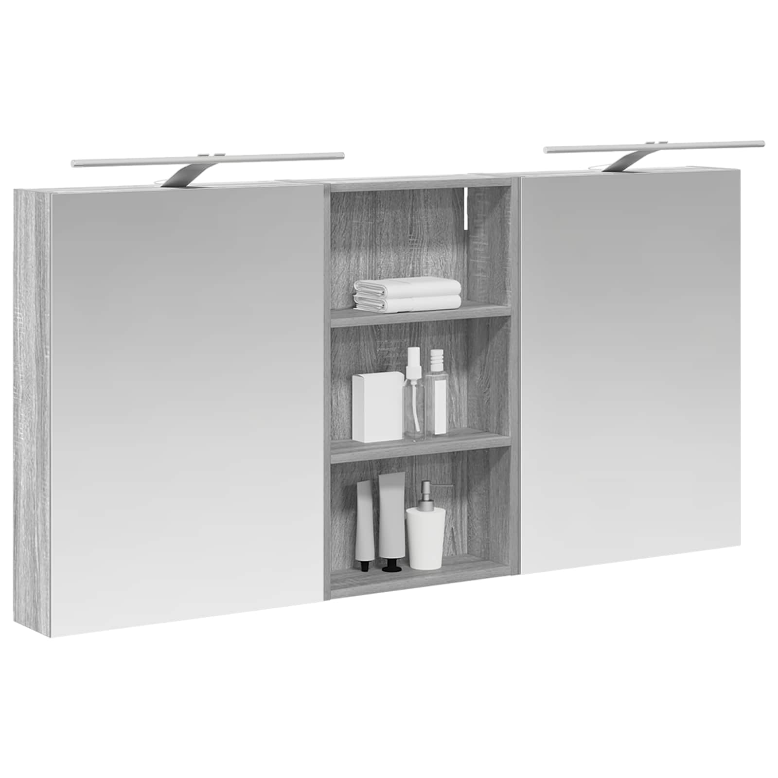 Badezimmerschrank-Set 3 pcs 80 x 10,5 x 50 cm Holzwerkstoff