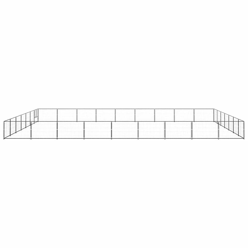 Hundezwinger Schwarz 4 m² Stahl