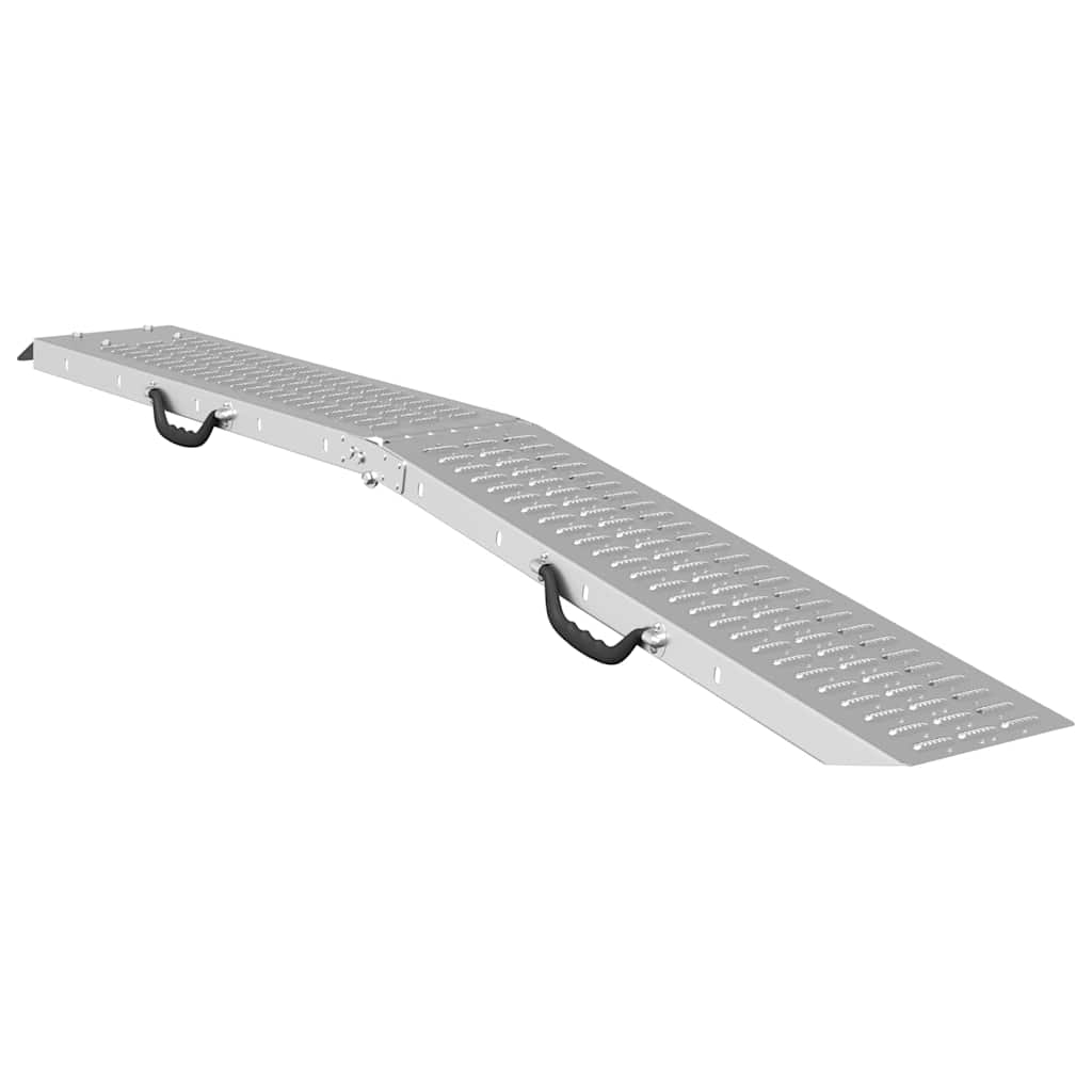 Faltbare Rampe 200kg pro Rampe 2 pcs Silber 166 x 23 x 4,5 cm