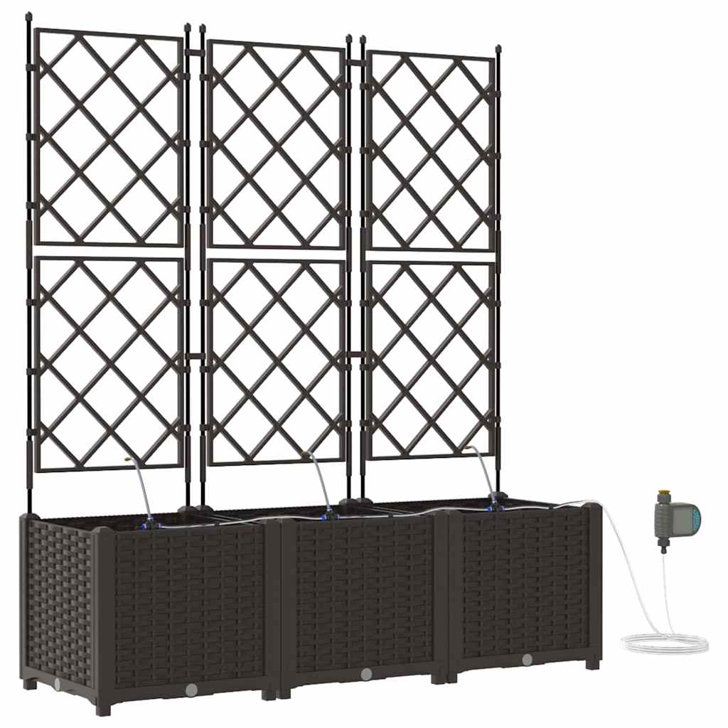Garten-Pflanzgefäß 4 Stk. Braun 160 x 40 x 22 cm PP