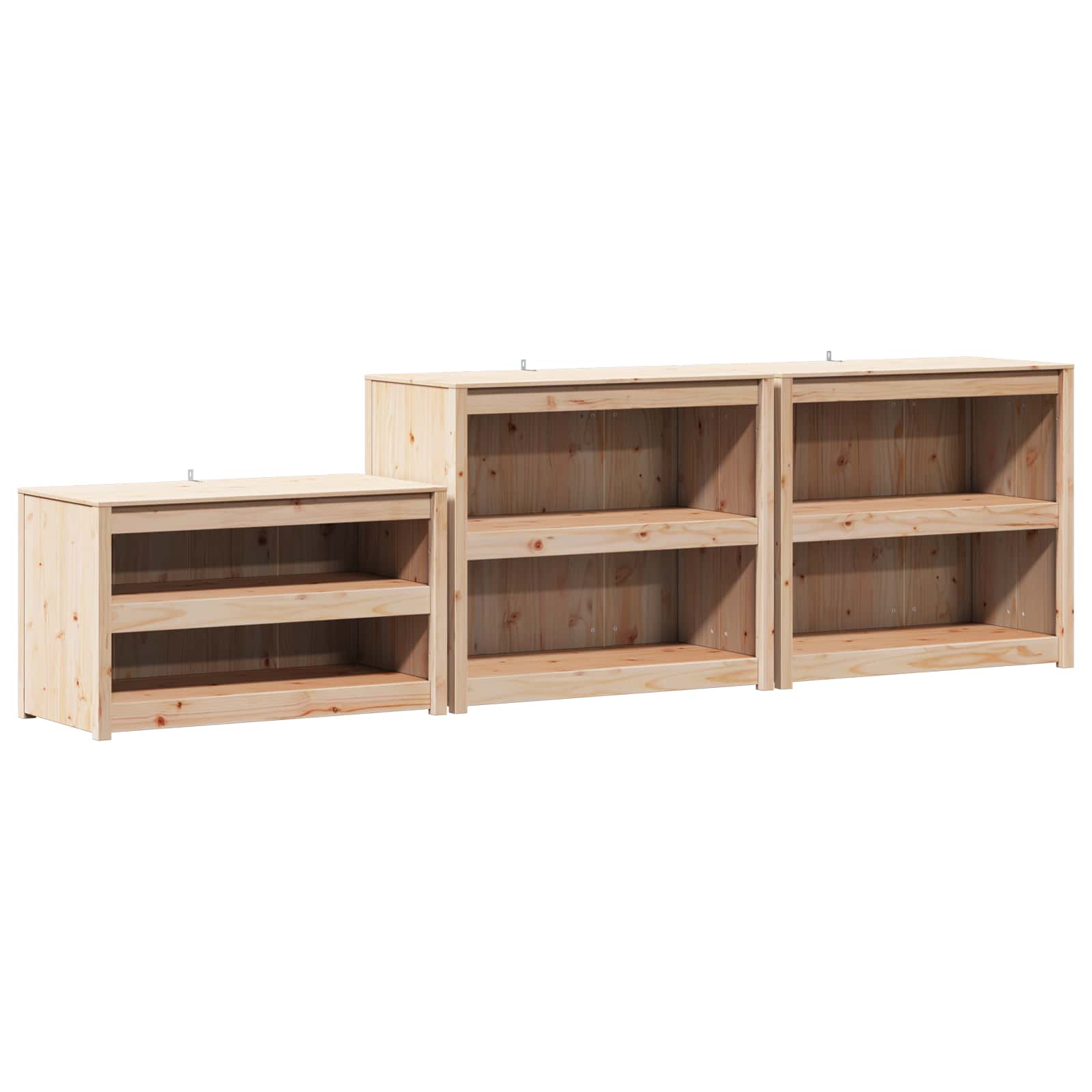 Outdoor-Küchenschrank mit Regal MEPPEL 3 Stück Natur Douglasie
