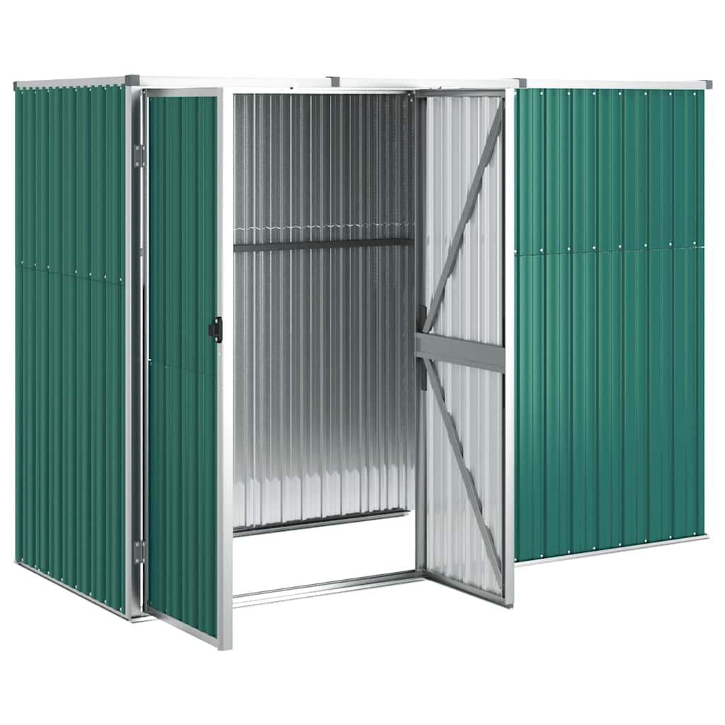 Gerätehaus Grün 88x89x161 cm Verzinkter Stahl
