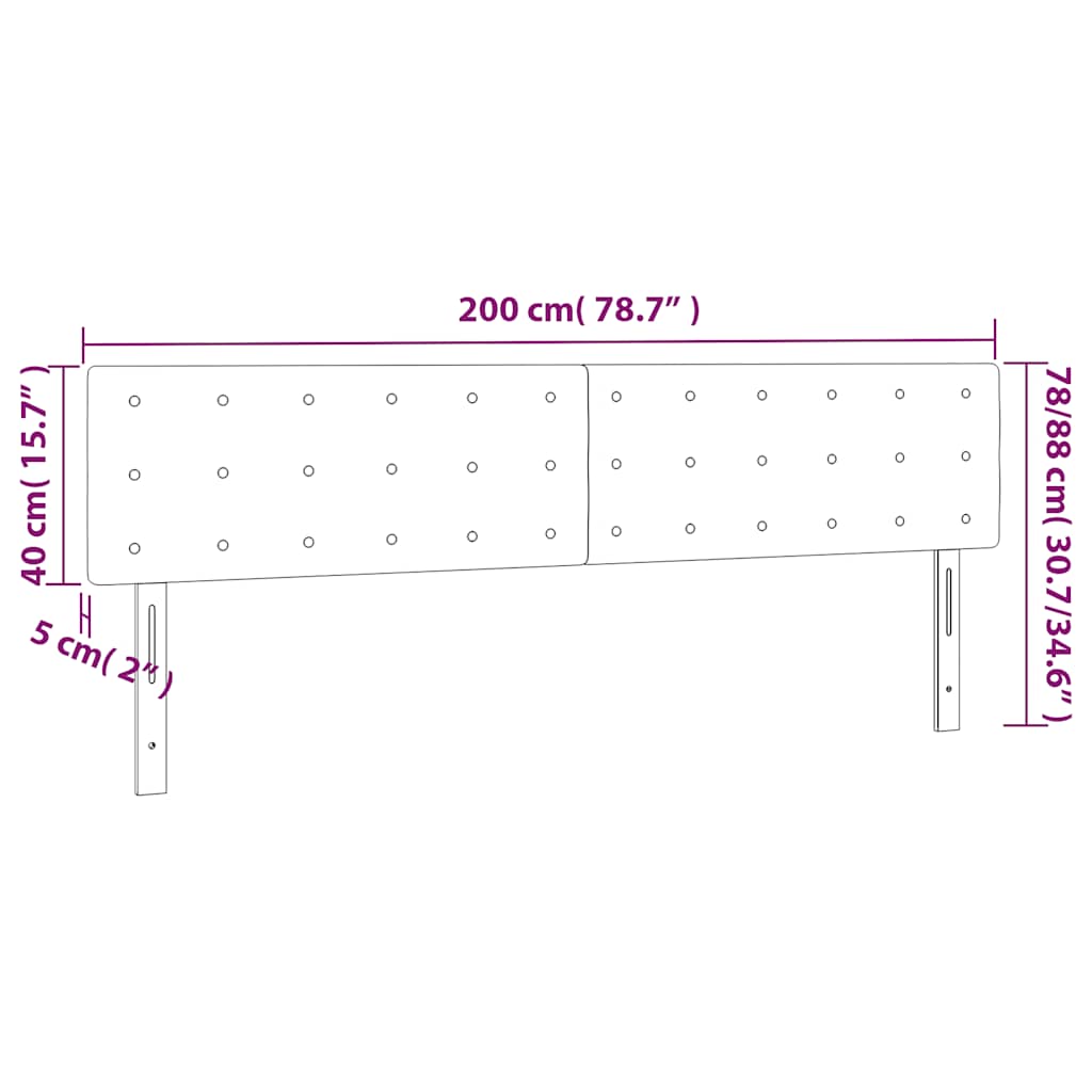 Kopfteil Hellgrau 80x5x118/128 cm Samt