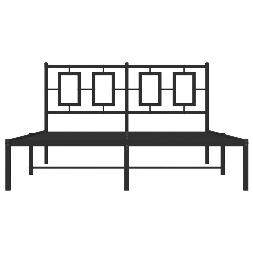 Bettgestell mit Kopf- und Fußteil Metall Weiß 180x200 cm